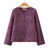 Chaqueta Bordada Estilo Chino de Primavera de la Abuela para Mujeres de Mediana Edad y Mayores, Top Cubre-Todo Holgado Abotonado de Jacquard para Mamás, Ropa Tallas Grandes