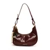 Bolsa de Ombro Texturizada Nova Tendência de Moda de Nicho 2025, Popular Este Ano, Bolsa Transversal Estilosa Texturizada Formato Dumpling, Bolsa de Braço