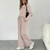 Conjunto de Duas Peças Novo Outono 2026 Moda Feminina Europeia e Americana Comércio Exterior Transfronteiriço Conjunto de Top e Calça Wide Leg