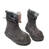 Botas Martin de Cabeza Grande y Suela Gruesa de Dos Usos para Mujer 2026 Nuevo Otoño Cuadros Dobladillo Botines Cortos Birkenstock Botines Versátiles de Gamuza