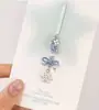Novo Estilo Chinês Pequena Borboleta Flor Corrente para Celular Pingente Corda Artesanal Chaveiro Estrela Acessórios Antigos Mulheres