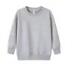 Sudadera Básica de Algodón para Niños, Cuello Redondo, Peso Pesado 350g, Ropa Infantil Transfronteriza