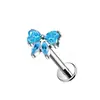 Acessórios para Piercing Laço de Liga de Titânio Incrustados com Zircônia, Piercings de Orelha, Piercings de Lábio, Piercings de Hélice, Joias Direto do Fabricante