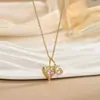 Collar de Cobre con Circonio de Alta Calidad Elegante Lujo Ligero Micro-Incrustado para Mujer, Chapado en Oro Real Sencillo Moderno Exquisito Cadena para Clavícula Cadena para Cuello
