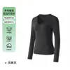 Top de capa base moderno y elegante con cuello en V para mujer, otoño e invierno, corte ajustado, que realza la figura, terciopelo alemán, de manga larga, diseño hueco, top elegante
