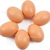 Ovos de Imitação de Madeira Páscoa Brinquedos Infantis Ovos de Galinha Falsos Ovos de Graffiti Pintados DIY Material Didático para Jardim de Infância