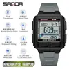 Reloj Electrónico Multifuncional Tendencia Sanda Reloj Despertador Clásico Casual para Estudiante Reloj Cronógrafo Cuadrado Esfera Grande Reloj Impermeable