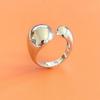 Versión coreana de la versión coreana de anillo asimétrico liso de metal pesado para mujer, accesorios de anillo de apertura de comercio exterior transfronterizo al por mayor