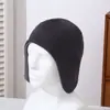 Chapéu Quente de Outono e Inverno Transfronteiriço com Plus de Lã Chapéu com Proteção para Orelhas Chapéu de Esqui ao Ar Livre Chapéu Quente Integrado de Lã Polar à Prova de Vento e Proteção contra Frio