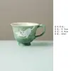 Caneca Master de Cerâmica de Alta Qualidade Pintada à Mão com Design de Nuvem e Gato, Caneca de Chá Grande Anti-Escaldante para Uso Doméstico, Conjunto de Chá Kung Fu