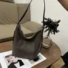 Bolso Cubo Nuevo de Piel de Vaca Mate 2026, Bolso Tote de Gamuza Vintage de Gran Capacidad para Viajar, de Hombro, Cruzado, de Alta Gama