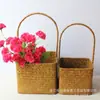 001 Cesta de Regalo Decorativa Tejida con Asa de Pasto Marino Estilo Nórdico Regalo Cesta de Flores para Boda Luna Llena Disponible