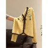 Chaqueta Suéter Amarillo Crema para Mujer Primavera y Otoño 2025 Nuevo Otoño Cuello en V Cordones Ganchillo Tejido Cárdigan Top Corto