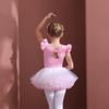 Ropa de Baile para Niños Algodón Puro Morado Manga Larga Otoño e Invierno Ropa de Práctica para Niñas Examen de Grado Tutú de Una Pieza para Niños Pequeños Nuevo Estilo