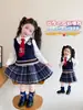 Conjunto de Ropa de Primavera para Niñas 2026 Nuevo Elegante Estilo Academia Conejo Policía Jk Falda Conjunto de Tres Piezas para Bebé Niña Primavera y Otoño