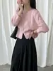 Luxi 2026 Otoño Nuevo Cárdigan de Punto Corto de Cintura Alta para Mujer con Sofisticados Botones de Perla Suéter Abrigo ss1027