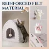 Nido de Gato de Fieltro Otoño e Invierno Villa para Gatos Resistente a los Arañazos y que no Suelta Pelo Mascota Nido Semi-Cerrado Perrera Pequeña para Perros Nido para Gatos Personalización