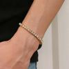 Europa y Estados Unidos moda nueva transfronteriza lujo ligero estilo frío pulsera de una fila con diamantes de imitación pulsera de personalidad y temperamento para mujer joyería al por mayor