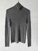 Lavable a máquina60 hilos Shimadzu 18 puntos cuello alto 100% lana tejido base para mujer, camiseta interior fina de otoño