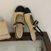 Zapatos Mary Jane de Bloques de Color Estilo Coreano para Mujer, Nuevo Modelo de Principios de Primavera 2026, Sandalias de Correa Única con Punta Cerrada