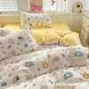 Suave Bruma Morada, Producto Único y No Masificado de E-commerce Transfronterizo Estilo Sanación de Nantong, Set Doble de Cuatro Piezas para el Hogar, Set de Tres Piezas para Dormitorio