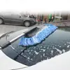Mopa para lavado de autos con mango largo, plumero retráctil para autos, cepillo, mopa de cera multifuncional para limpiar y secar el auto