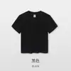 Camiseta Básica de Manga Corta para Mujer, Color Sólido, Cuello Redondo, 230g, Tejido Elástico de Spandex, Crop Top de Verano, Venta al por Mayor