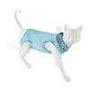 Ropa de Esterilización para Gatos Transfronteriza, Estilo Delgado de Verano, 100% Algodón Transpirable Ropa Elástica para Gatos Mascotas para Gatas Hembras, Anti-Lamido, Anti-Arañazos, Postoperatorio