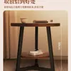Mesa de Centro para Sala de Estar, Mesa Lateral Pequena para Sofá de Apartamento, Mesa Redonda para Varanda, Mesa de Chá, Mesa de Cabeceira Simples, Prateleira de Armazenamento