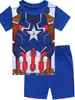Roupas de Casa Estilo Esportivo Manga Curta para Menino Roupas Infantis Primavera Verão Traje de Verão Roupas para Ar Condicionado Pijama Cartoon K171
