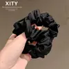 Série de Cores Sólidas Clássicas Scrunchies de Cetim para Meninas, Super Versátil para o Dia a Dia, para Rabos de Cavalo Altos, Penteados de Coque, Simples, Alta Elasticidade