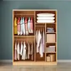Guarda-roupa simples para quarto de casa, apartamento pequeno, armário de armazenamento montado, casa de aluguel com guarda-roupa novo de porta de correr espessa