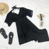Traje de baño talla grande más gordo gordo 200 kg traje de baño vestido de una pieza que cubre la barriga conservador boxer espalda descubierta sexy inodoro