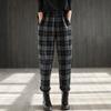Pantalones Gruesos de Cuadros Forrados de Polar 2026 Otoño e Invierno Nuevos de Cintura Alta Adelgazantes Holgados Casuales Versátiles Pantalones Harem