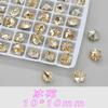 Rhinestones de Alta Calidad Color Champagne con Parte Trasera Puntiaguda K9 al por Mayor Vidrio Imitación Huazi Deslumbrante Rhinestones Grandes Irregulares para Arte de Uñas
