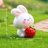 Figuritas de conejitos de frutas lindas en miniatura para micropaísajes, accesorios de decoración de jardín DIY, mini adornos