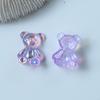 Pendientes de botón con forma de oso colorido y bonito de dibujos animados, para hacer uno mismo, funda para teléfono, colgante para bolso de mujer, colgante Aurora, material de joyería al por mayor