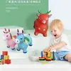 Cavalo Inflável Espesso para Pular para Jardim de Infância, Design de Animal Cartoon, Pintado com Tema Musical, Atacado