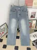 Jeans de estilo americano para hombre, con adornos de pedrería, de corte ancho y diseño estrellado lujoso, modernos y elegantes, perfectos para un look urbano cool y atrevido, corte recto