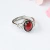Anillo de Granate Natural de Guan Yu Anillo de Gema de Cristal Estilo Vintage para Mujer Venta al por Mayor de Fábrica Dropshipping S3100301