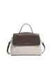 Bolso Tote Bandolera Personalizado de Diseño de Nicho Color Contrastante para Mujer Cuero Genuino Ropa de Trabajo de Gama Alta Gran Capacidad Bandolera Única