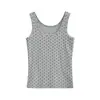 Colete sem mangas gola redonda estampa poá retrô americano 2026 Verão Nova Moda Slim Fit Casual Esportivo Top