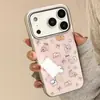 Funda Dorada de Gato Lindo para Teléfono Adecuada para Apple 18 Pro Max, iPhone 16, Galvanizada 14, Dura 13, Huawei P70