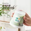 Caja de Ensalada de Frutas, Vaso de Gelatina de Hierba Quemada, Yogur, Bolas de Taro, Postre para Llevar, Té con Leche de Pera Asada, Caja para Llevar, Vaso de Té con Leche Resistente al Calor