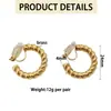 Pendientes Retro Retorcidos sin Perforación Estilo Hong Kong para Mujer Moda Otoño e Invierno Círculo en Forma de C de Gama Alta Pendientes Versátiles