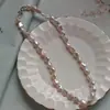 Set de Pulsera y Collar de Plata de Ley 925 de Alta Calidad con Perlas Naturales Roto