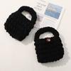 Criativo infantil mini tecido saco de pelúcia acessórios DIY terminou artesanal de lã fone de ouvido saco boneca bolsa de ombro para mulheres