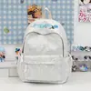 Mochila minimalista de color gris brumoso sólido para estudiantes, estilo universitario americano, genial y versátil para clases y salidas