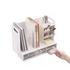 Soporte para libros, estante de almacenamiento de escritorio, estantería, caja de almacenamiento, escritorio, escritorio de oficina, almacenamiento de documentos de oficina