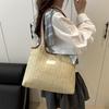 Bolso de Paja Tejida para Playa 2025 Nuevo de Moda Bolso de Hombro Gran Capacidad Vacaciones en la Costa Bolso Tote Tejido a Mano
